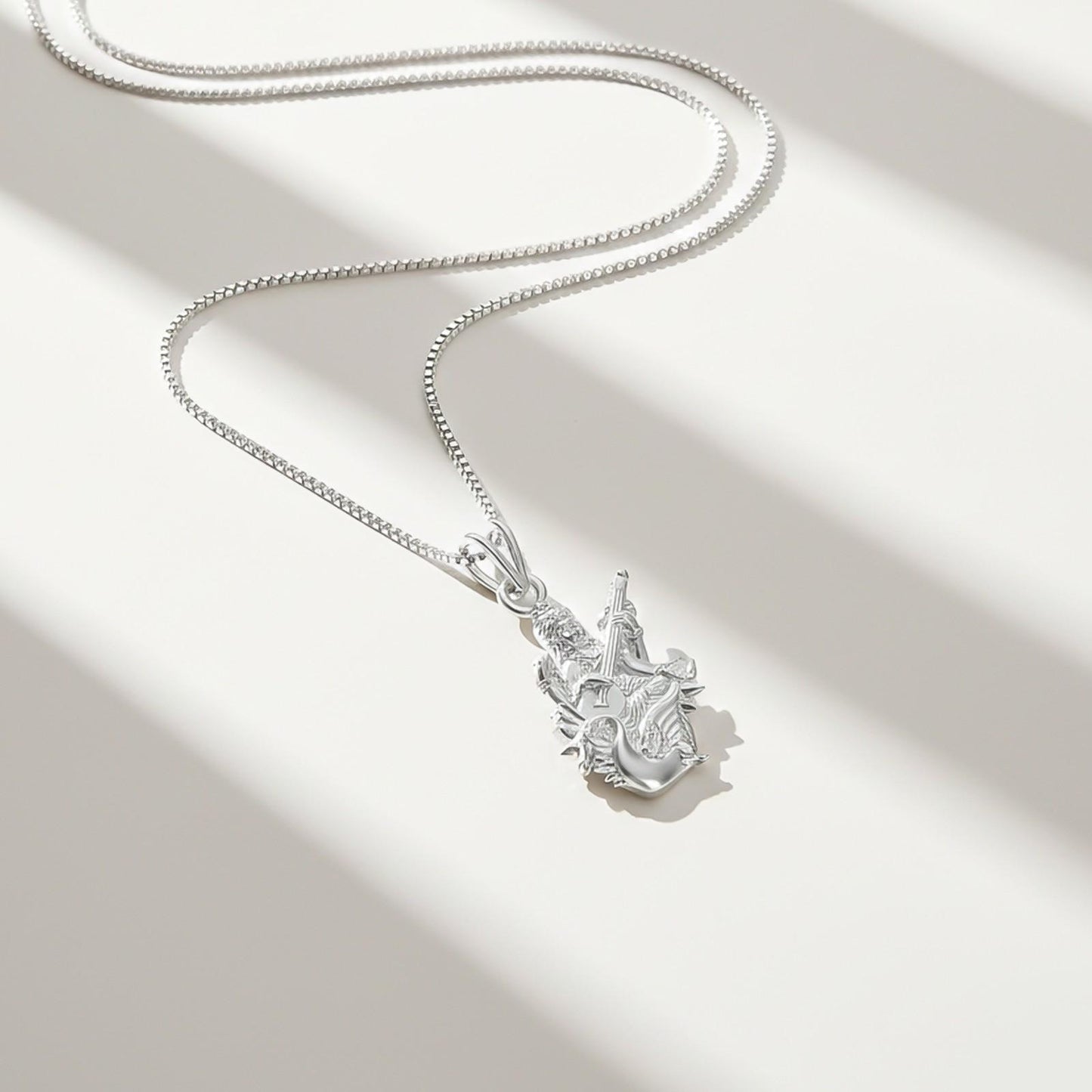 Silver Maa Saraswati With Veena Pendant