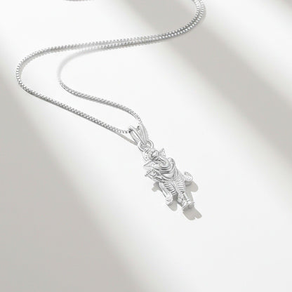 Silver Lord Ganesh Ji Gajanand Vighnaharta Design Pendant