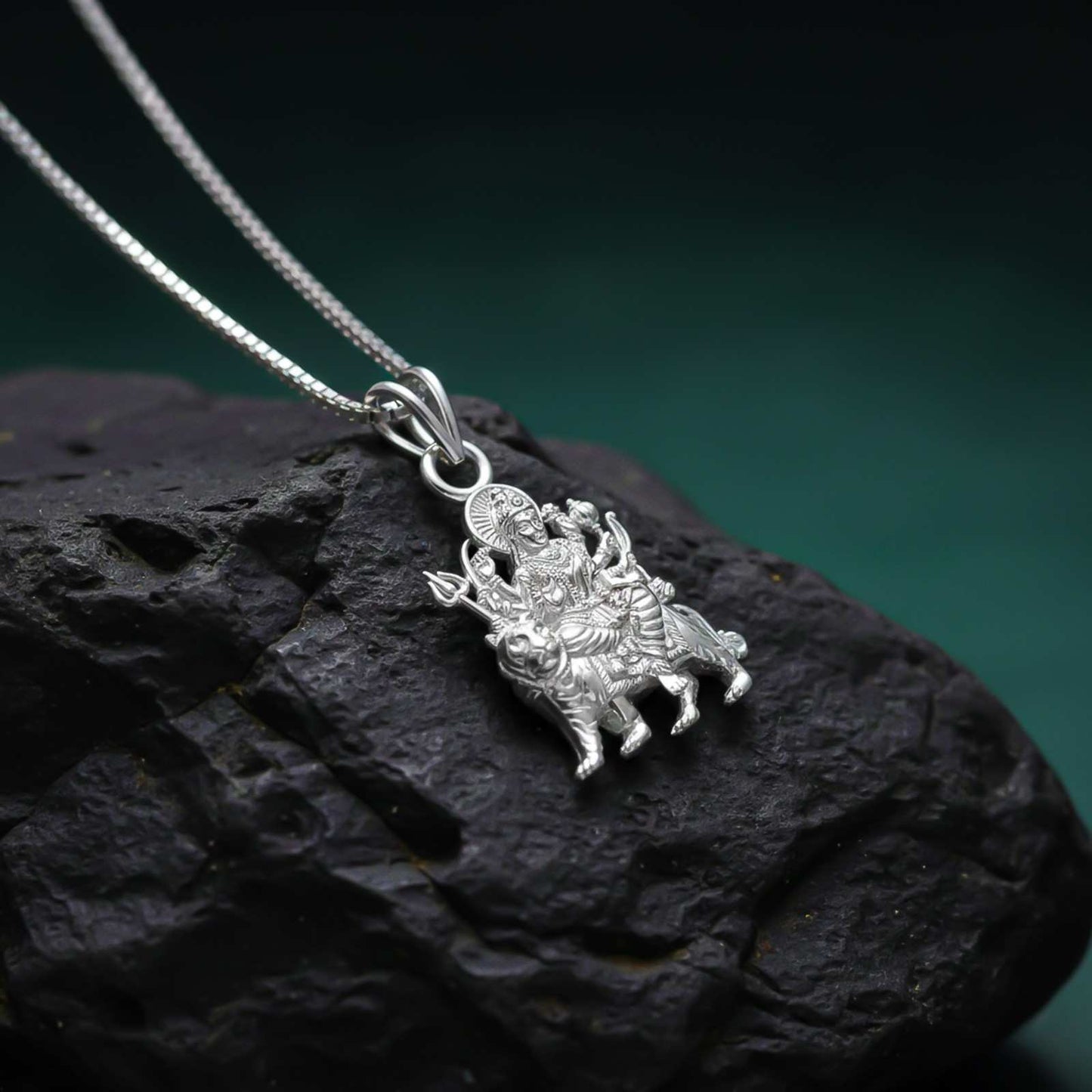 Sterling Silver Goddess Durga Maa Pendant