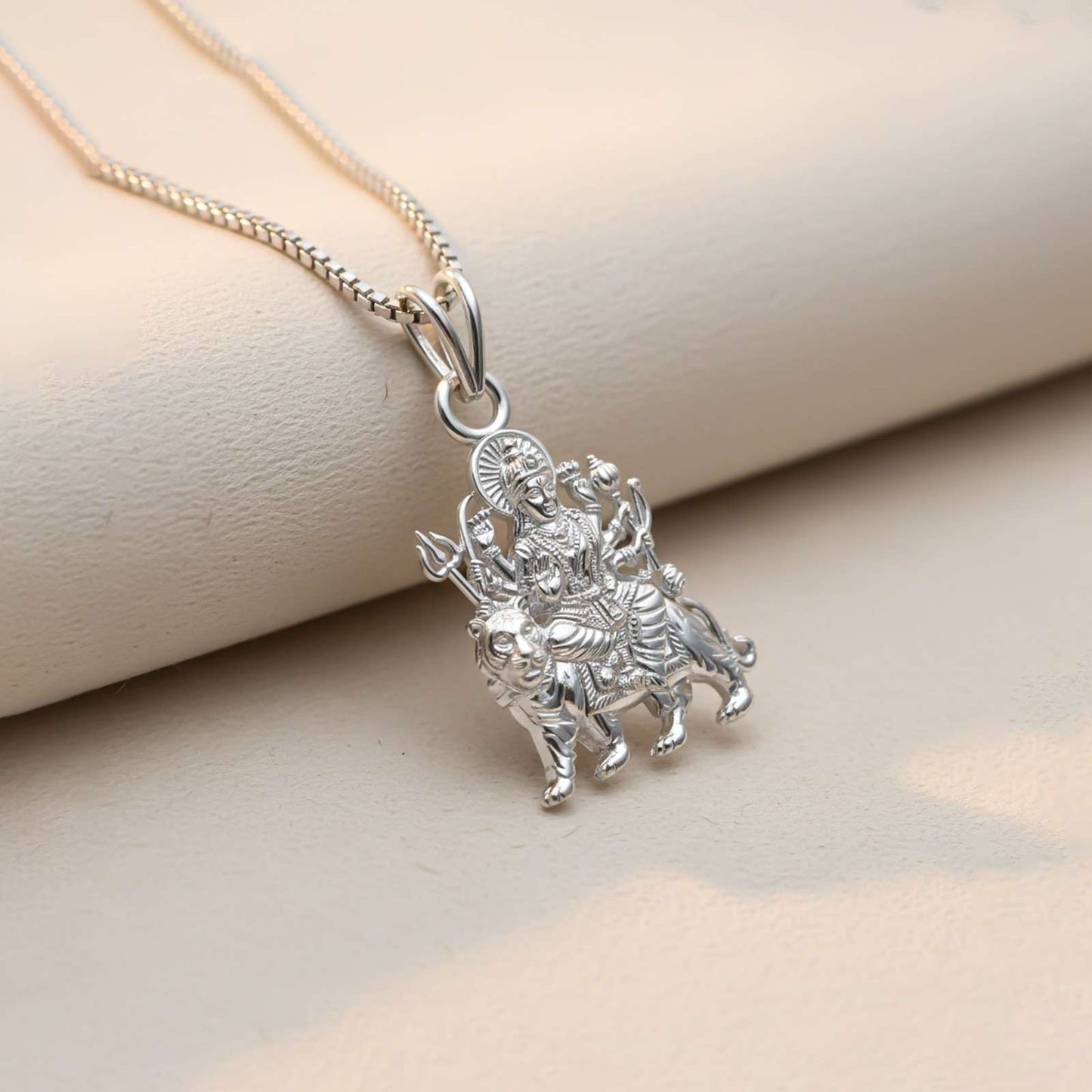 Sterling Silver Goddess Durga Maa Pendant