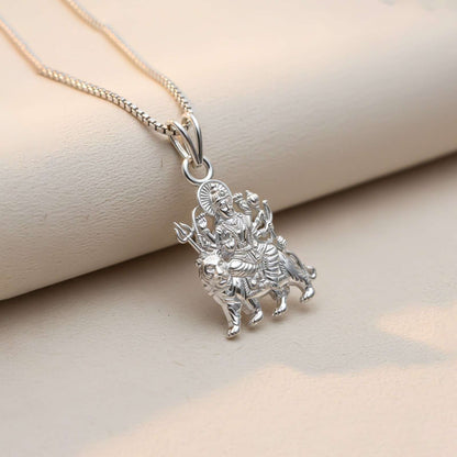 Sterling Silver Goddess Durga Maa Pendant