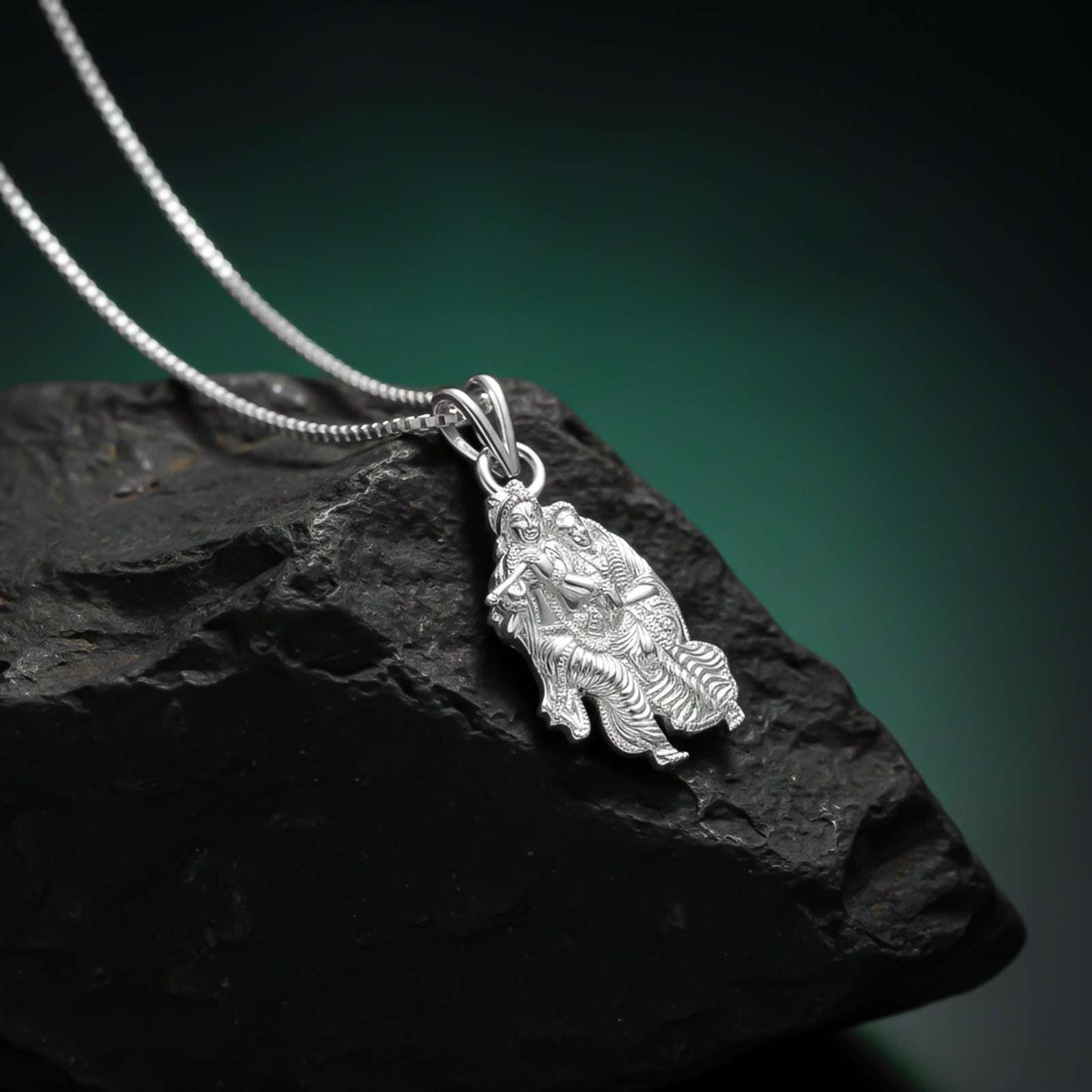 Sterling Silver God Krishna Pendant