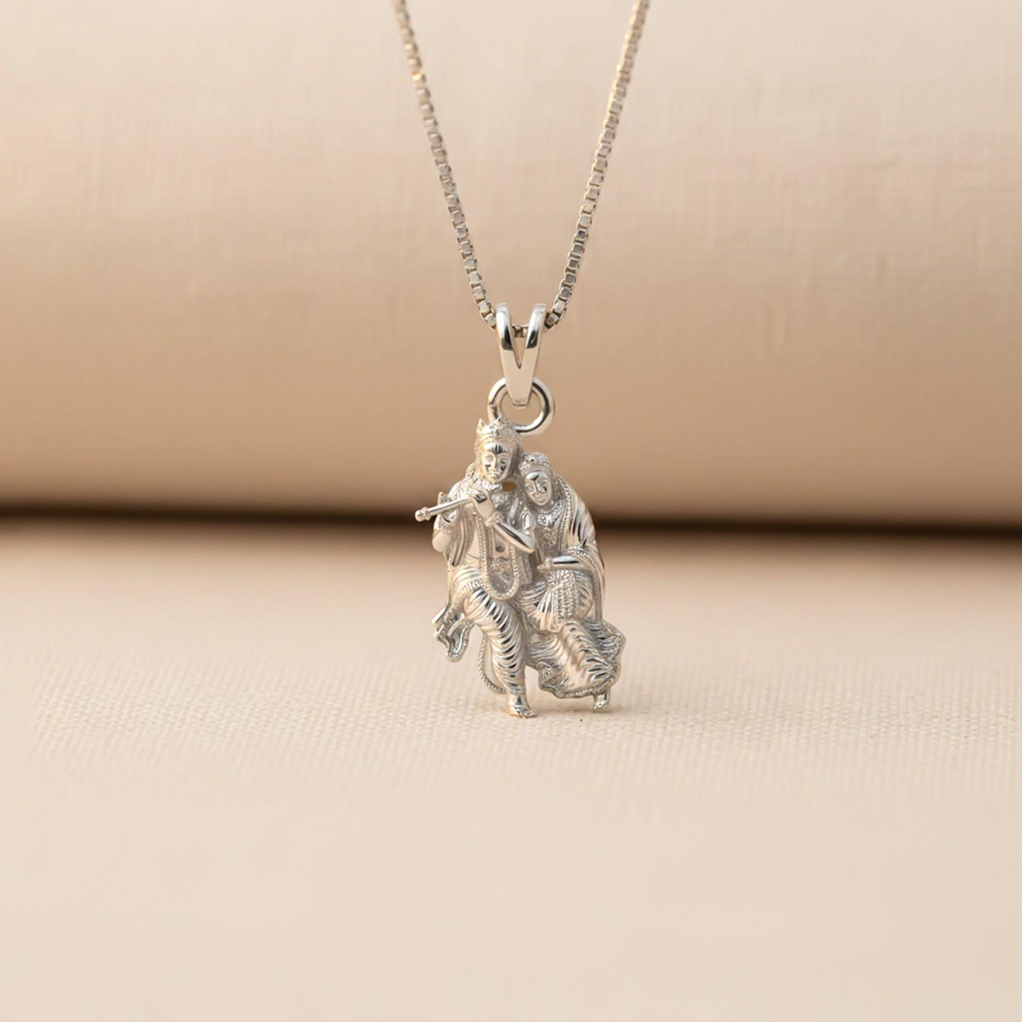 Sterling Silver God Krishna Pendant