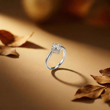 1.44Ct Moissanite Princess Cut Solitaire Ring