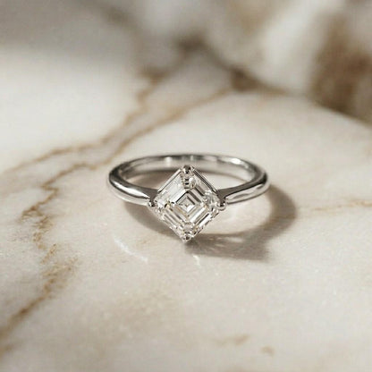 1.44Ct Moissanite Princess Cut Solitaire Ring