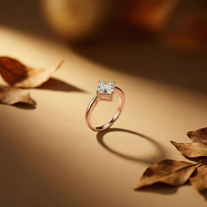 1.44Ct Moissanite Princess Cut Solitaire Ring