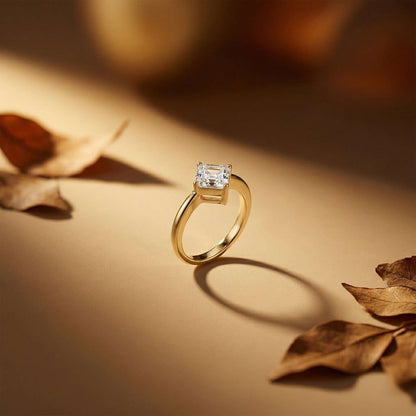 1.44Ct Moissanite Princess Cut Solitaire Ring