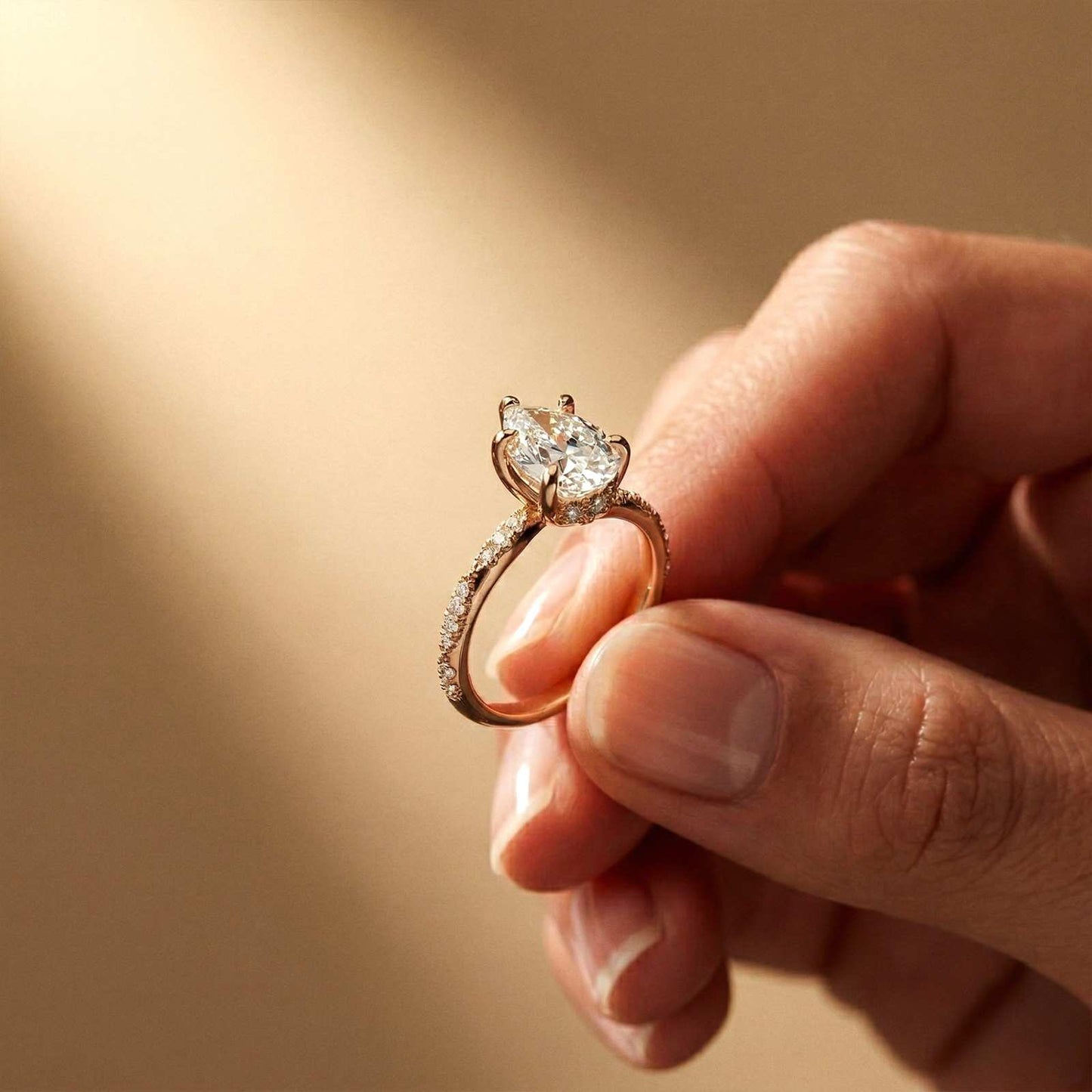 2.71Ct Moissanite Twist Band Oval Solitaire Ring