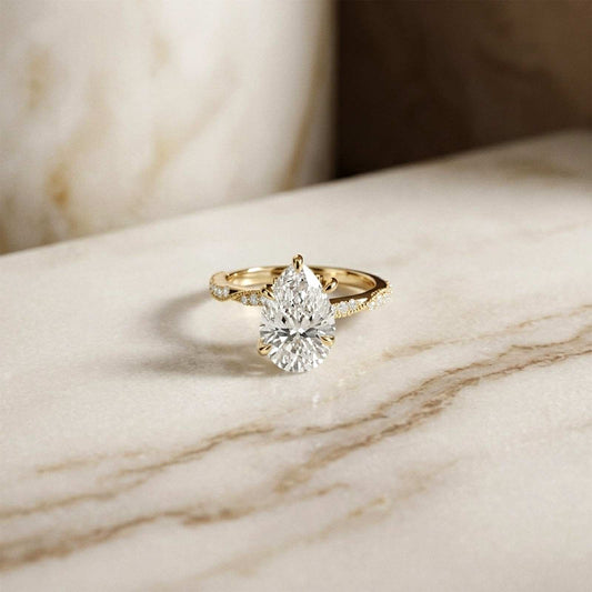 2.71Ct Moissanite Twist Band Oval Solitaire Ring