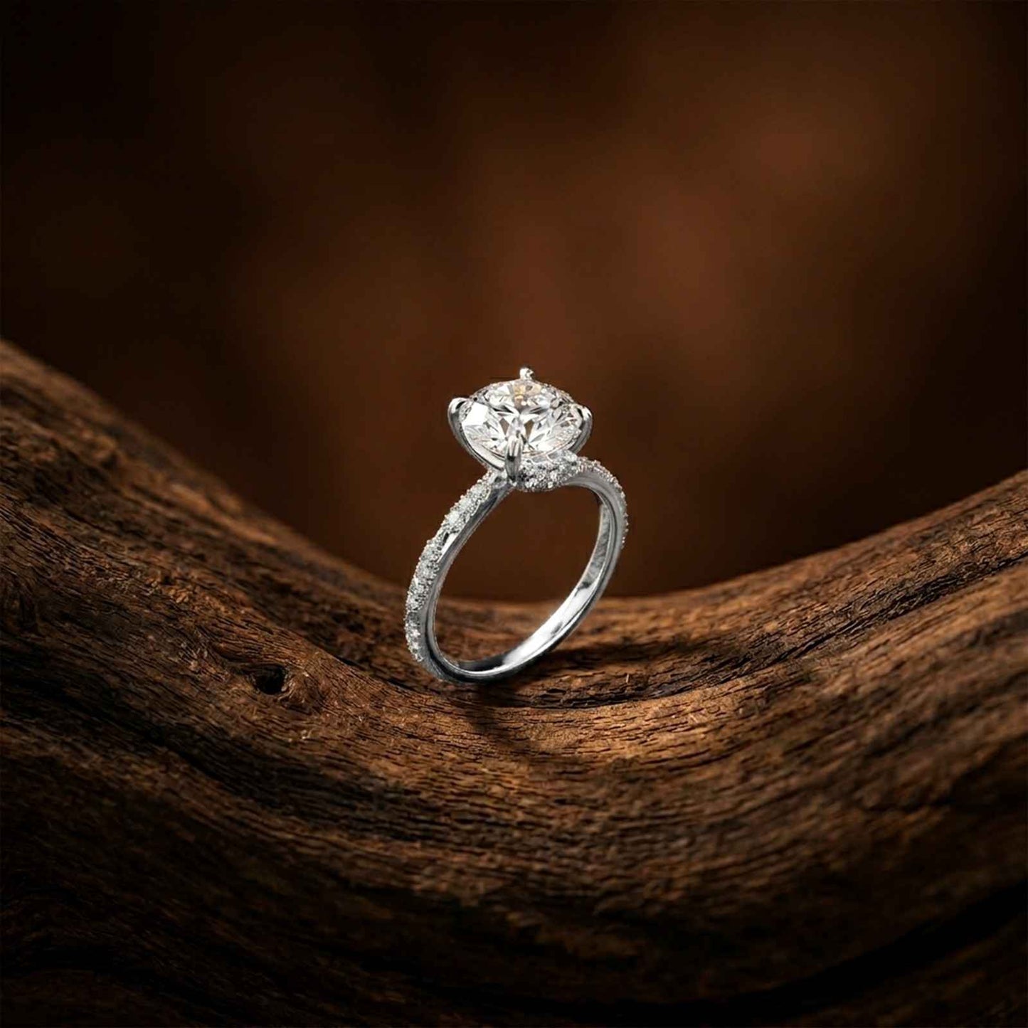 2.58Ct Moissanite Round Brilliant Solitaire Ring