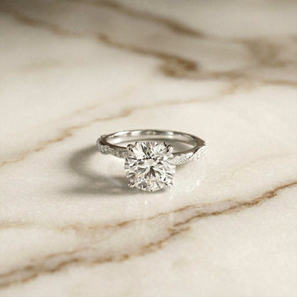 2.58Ct Moissanite Round Brilliant Solitaire Ring