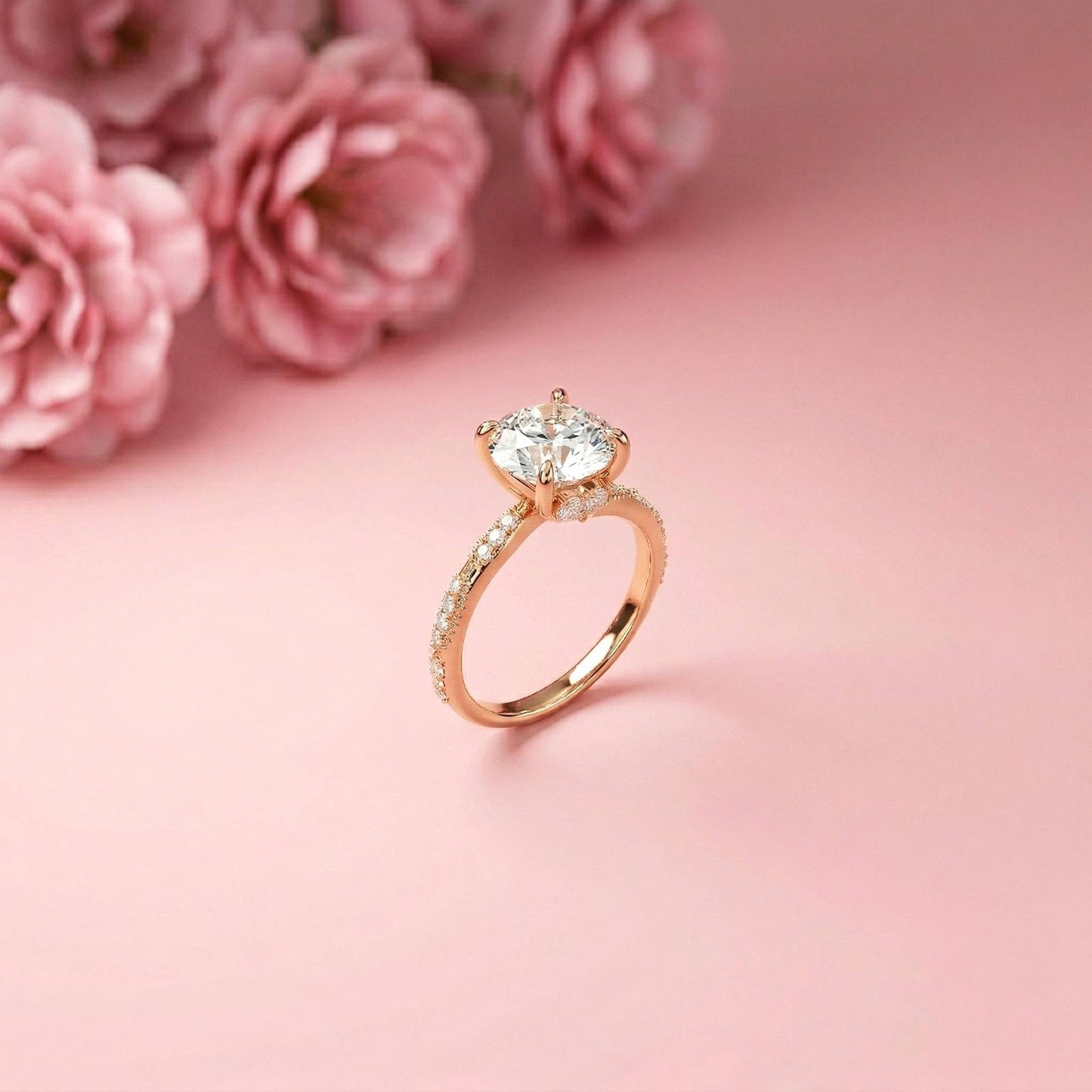 2.58Ct Moissanite Round Brilliant Solitaire Ring