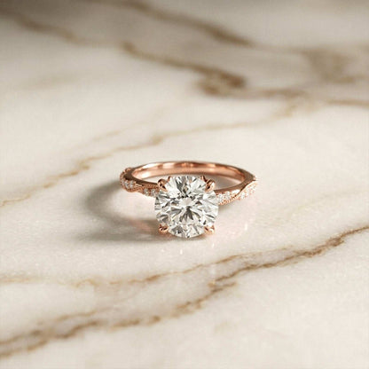 2.58Ct Moissanite Round Brilliant Solitaire Ring