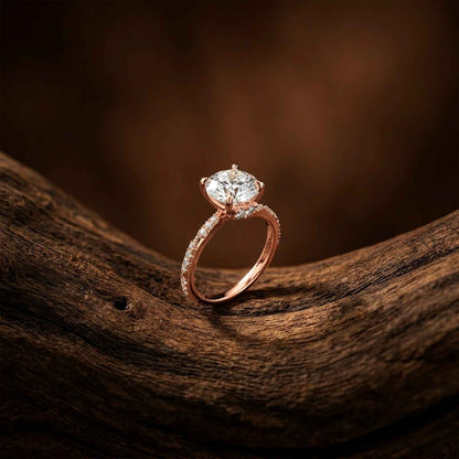 2.58Ct Moissanite Round Brilliant Solitaire Ring