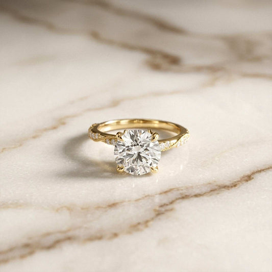 2.58Ct Moissanite Round Brilliant Solitaire Ring