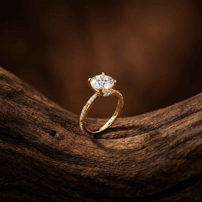 2.58Ct Moissanite Round Brilliant Solitaire Ring