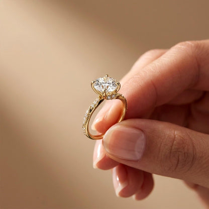 2.58Ct Moissanite Round Brilliant Solitaire Ring