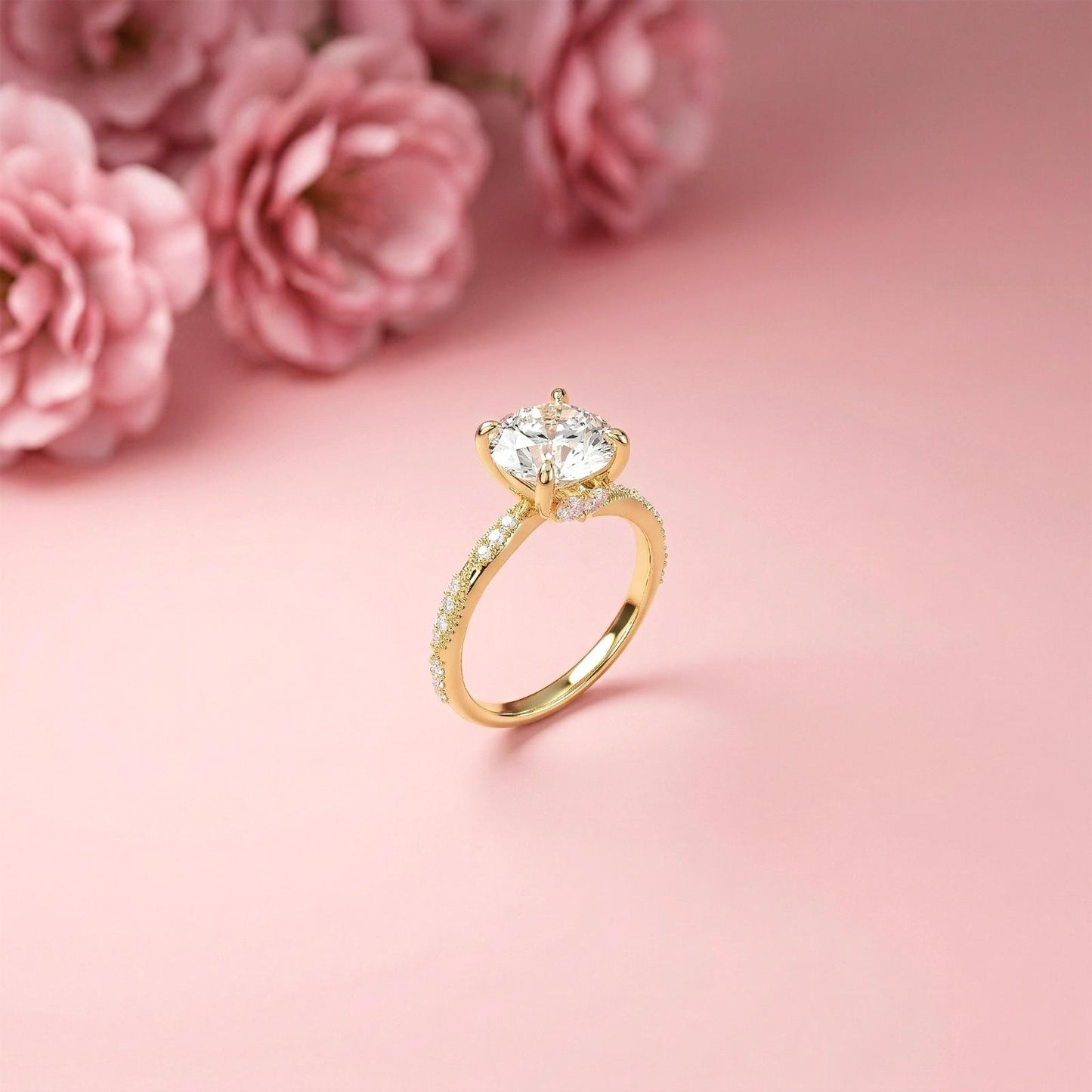 2.58Ct Moissanite Round Brilliant Solitaire Ring