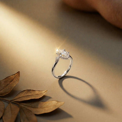 1.95Ct Moissanite Marquise Cut Three Stone Ring