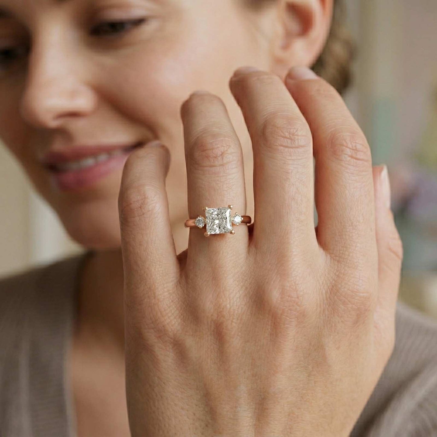 2.30Ct MoissaniteClassic Princess Cut Ring