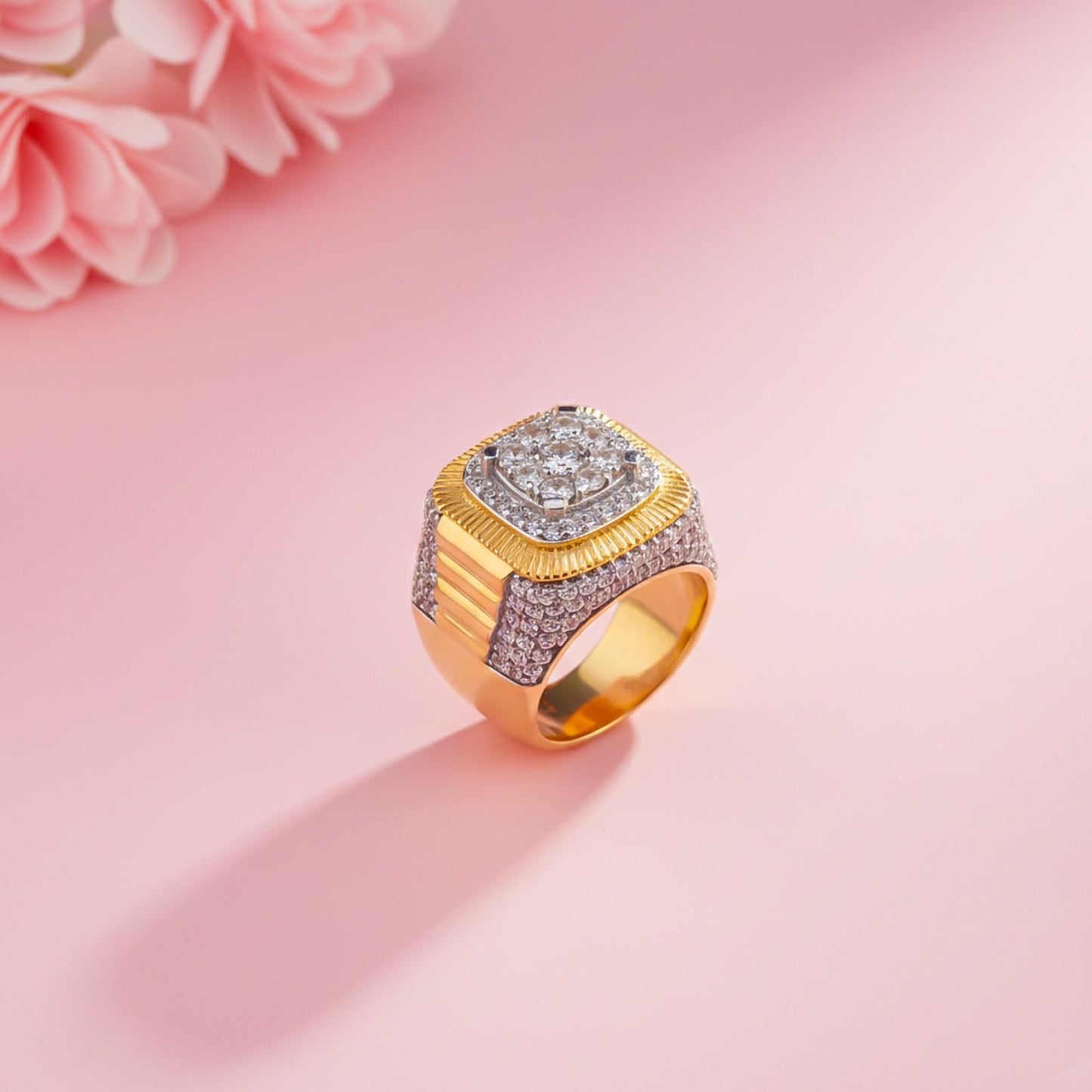 1.50 Ct Moissanite 925 Silver Hip-Hop Men's Engagement Ring