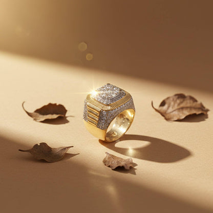 1.50 Ct Moissanite 925 Silver Hip-Hop Men's Engagement Ring