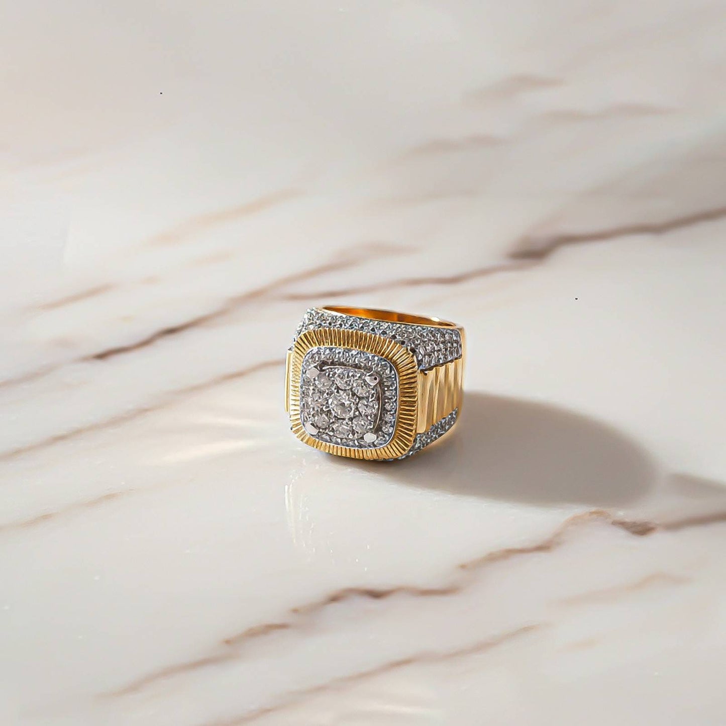 1.50 Ct Moissanite 925 Silver Hip-Hop Men's Engagement Ring