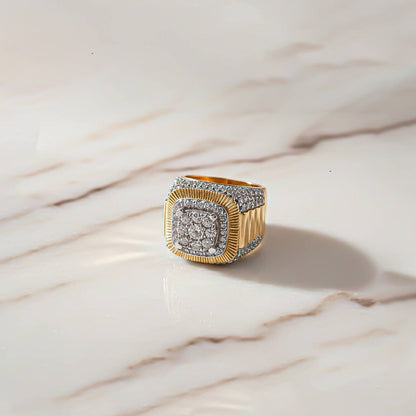 1.50 Ct Moissanite 925 Silver Hip-Hop Men's Engagement Ring