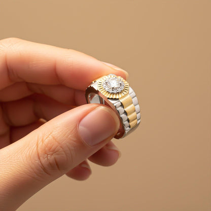 0.75Ct Moissanite Fancy Watch Style Ring For Men's