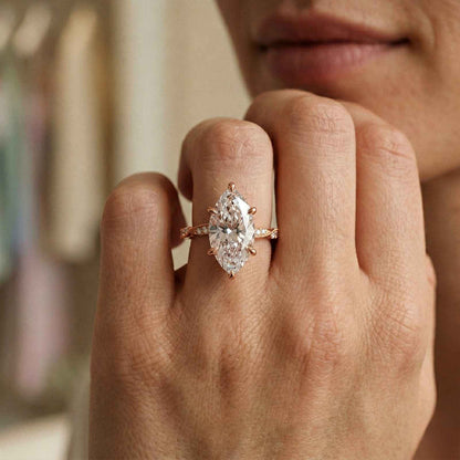 2.53Ct Moissanite Solitaire Pave Twist Ring