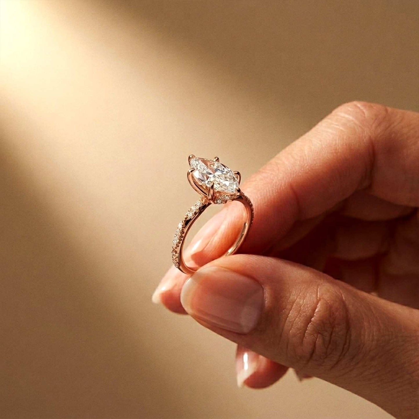 2.53Ct Moissanite Solitaire Pave Twist Ring