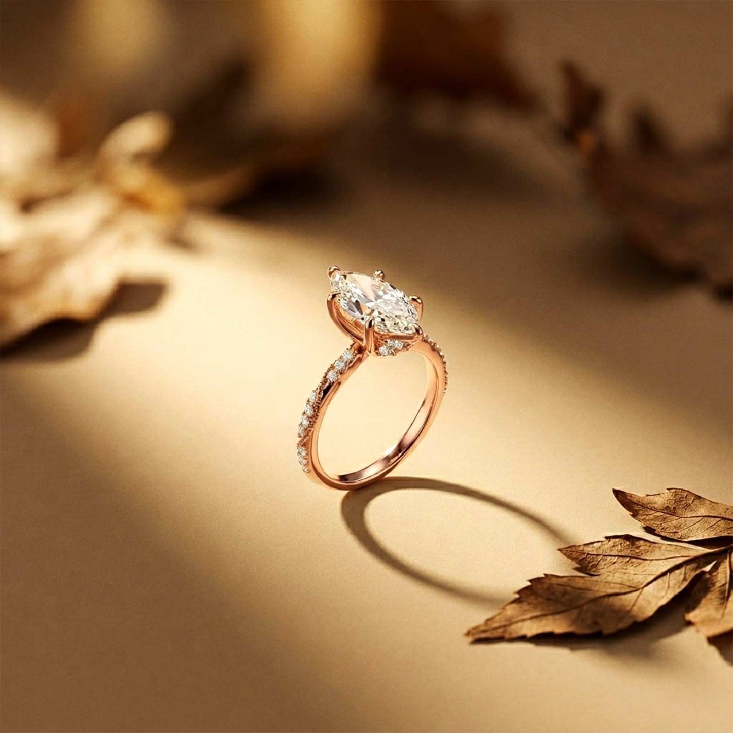 2.53Ct Moissanite Solitaire Pave Twist Ring