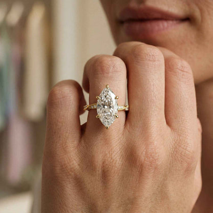 2.53Ct Moissanite Solitaire Pave Twist Ring