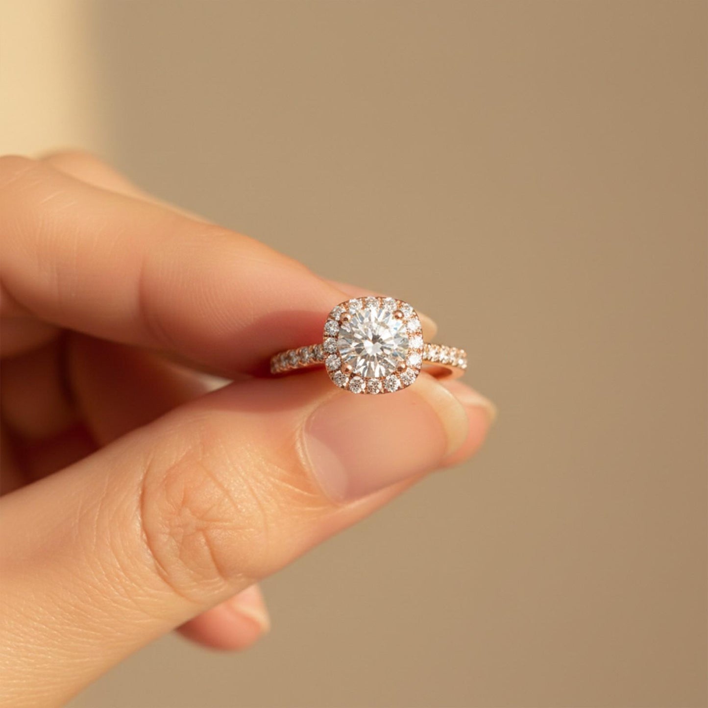 Silver 3 Carat Moissanite Halo Ring
