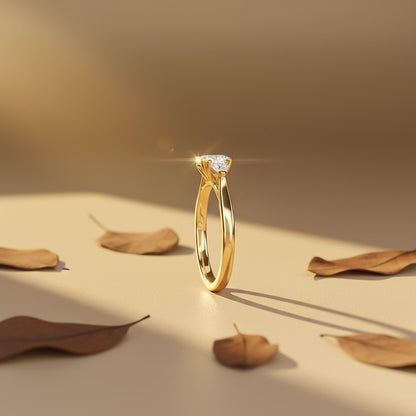 Silver Oval and Pear Moissanite Trilogy Ring