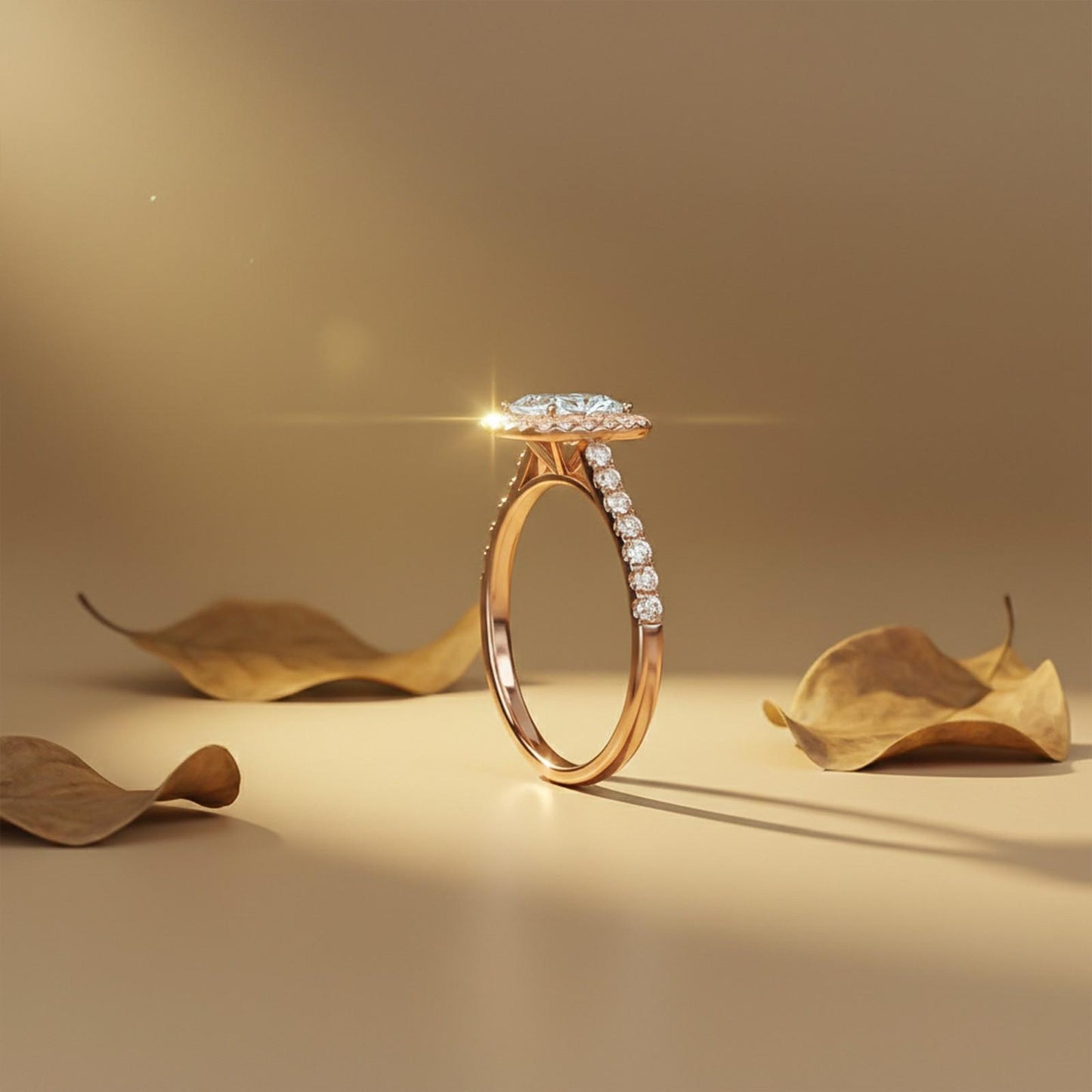 1.25Ct Moissanite Oval Single Halo Ring