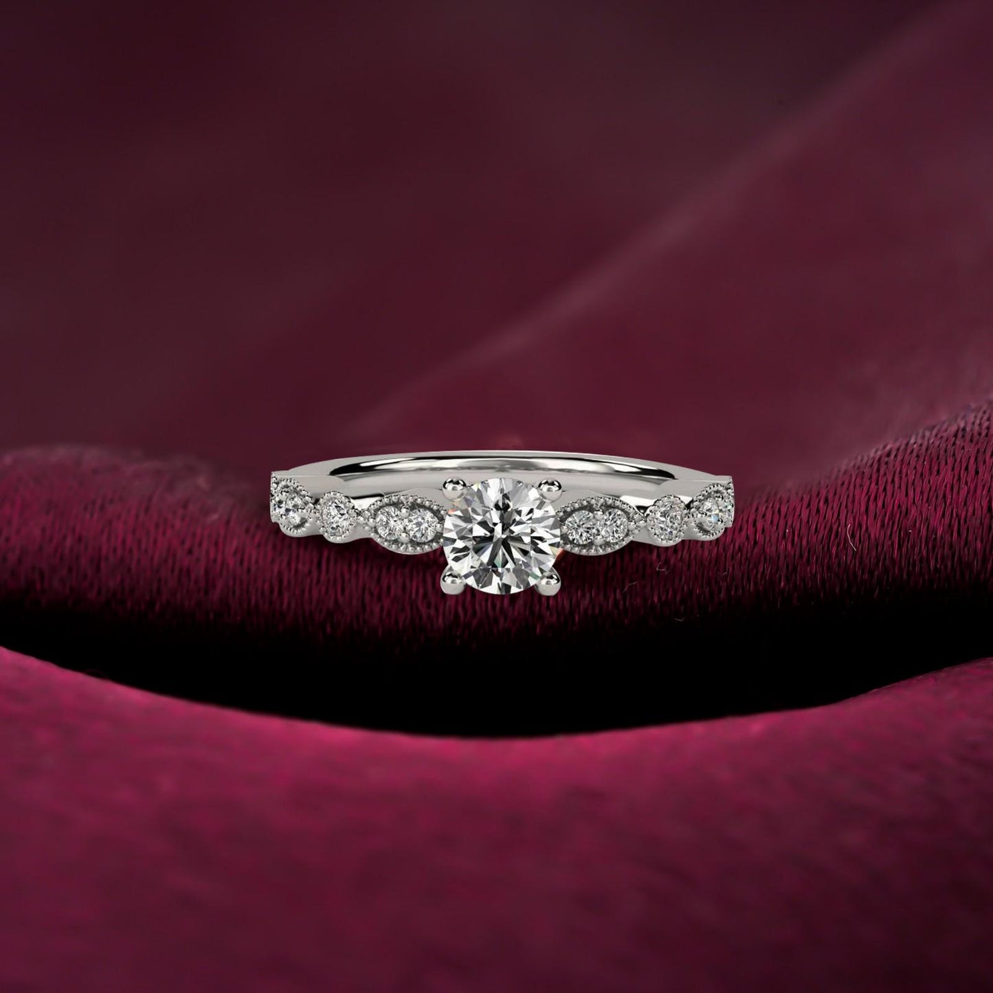 Infinity Twist Moissanite Engagement Ring