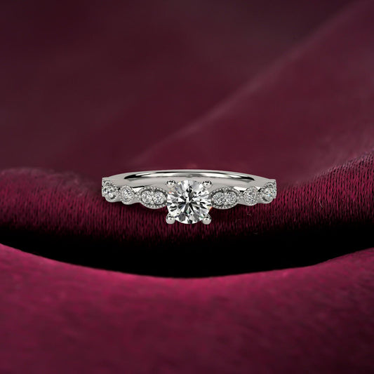 Infinity Twist Moissanite Engagement Ring