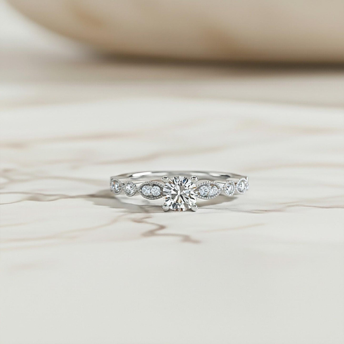 Infinity Twist Moissanite Engagement Ring