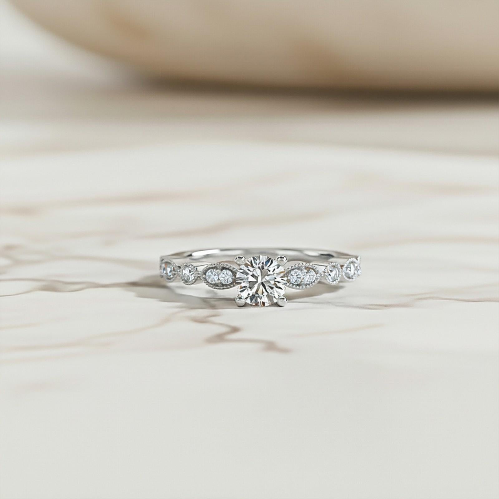 Infinity Twist Moissanite Engagement Ring