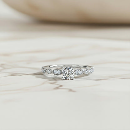 Infinity Twist Moissanite Engagement Ring