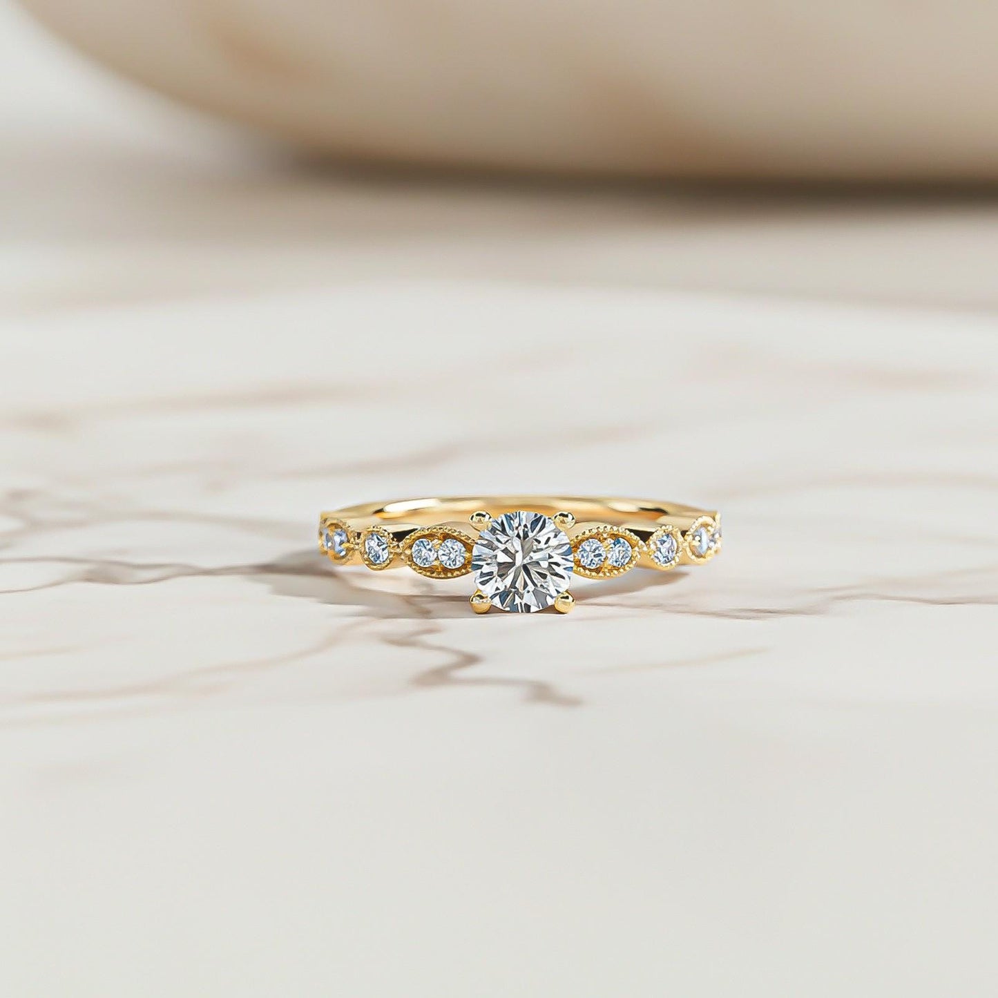 Infinity Twist Moissanite Engagement Ring
