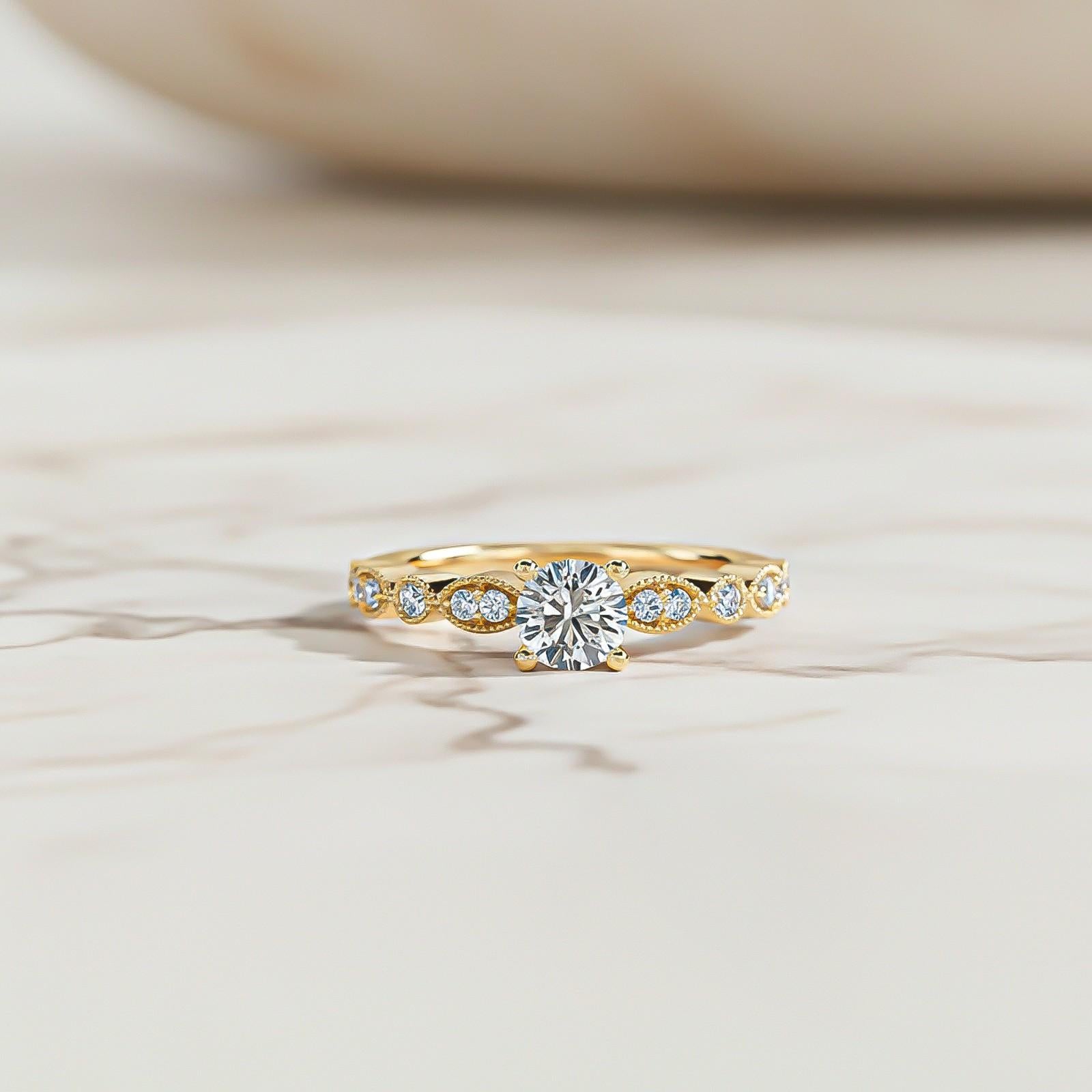Infinity Twist Moissanite Engagement Ring