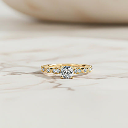 Infinity Twist Moissanite Engagement Ring