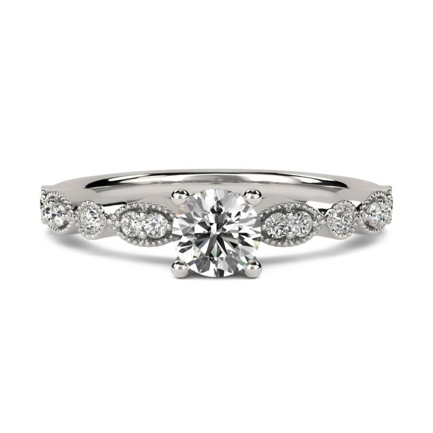 Infinity Twist Moissanite Engagement Ring