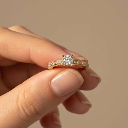 Infinity Twist Moissanite Engagement Ring