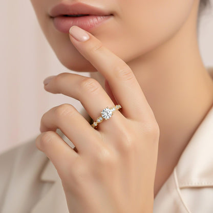 Infinity Twist Moissanite Engagement Ring