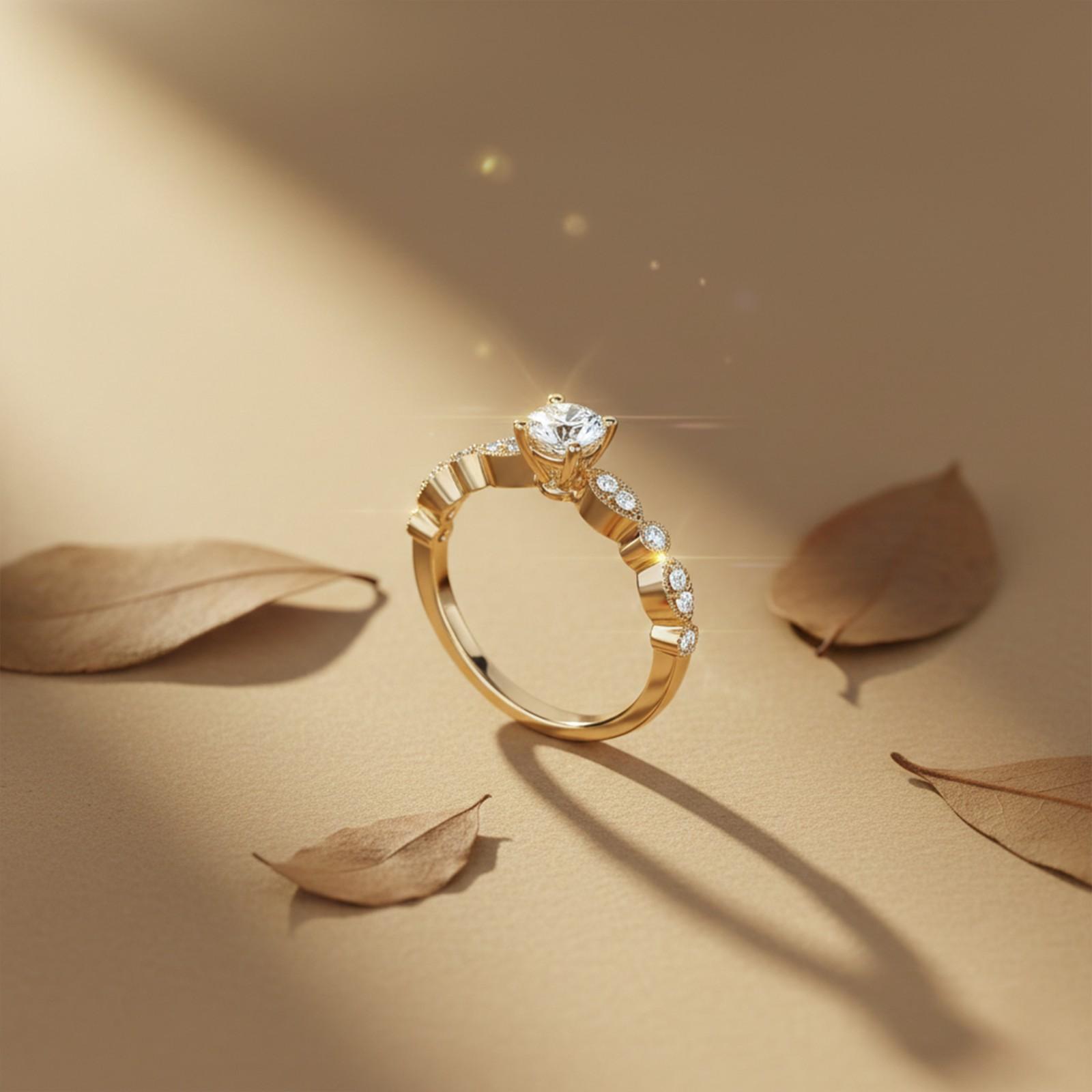 Infinity Twist Moissanite Engagement Ring