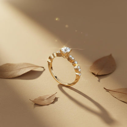 Infinity Twist Moissanite Engagement Ring