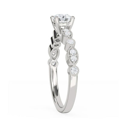 Infinity Twist Moissanite Engagement Ring
